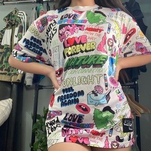 forever 21 x jeremyville collab tee shirt